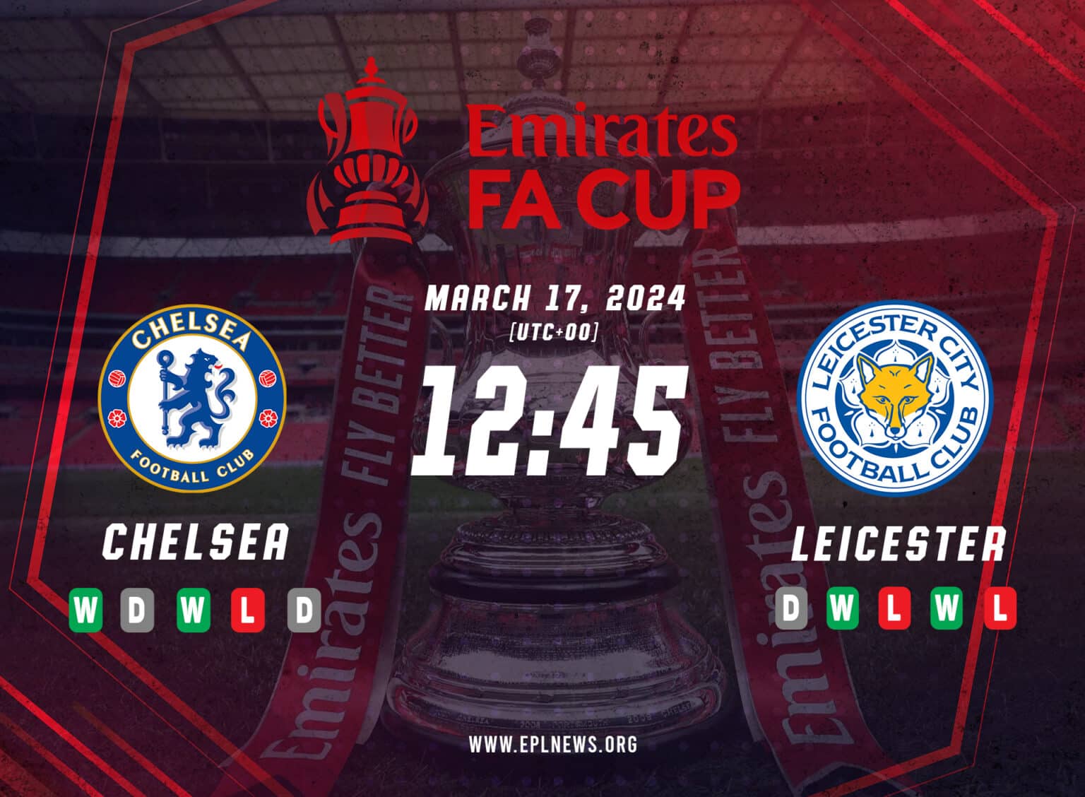 Chelsea lwn Leicester City Pratonton Piala FA