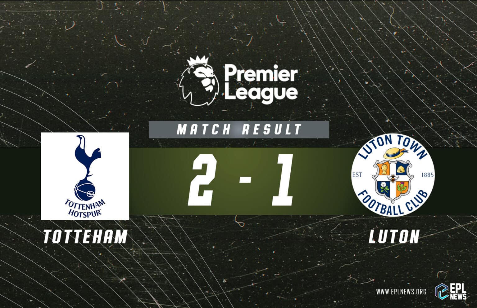 Laporan Perlawanan Tottenham vs Luton