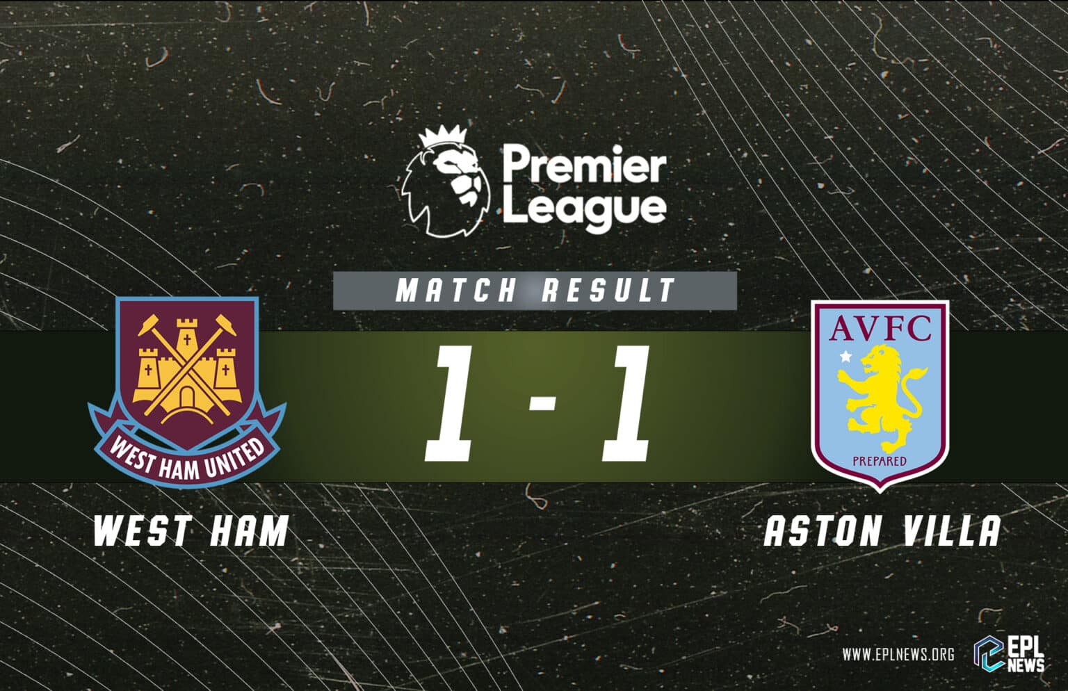 Laporan West Ham lwn Aston Villa