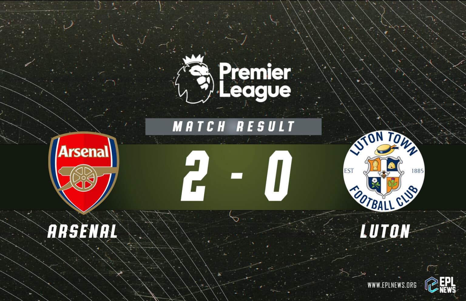 Laporan Arsenal lwn Luton