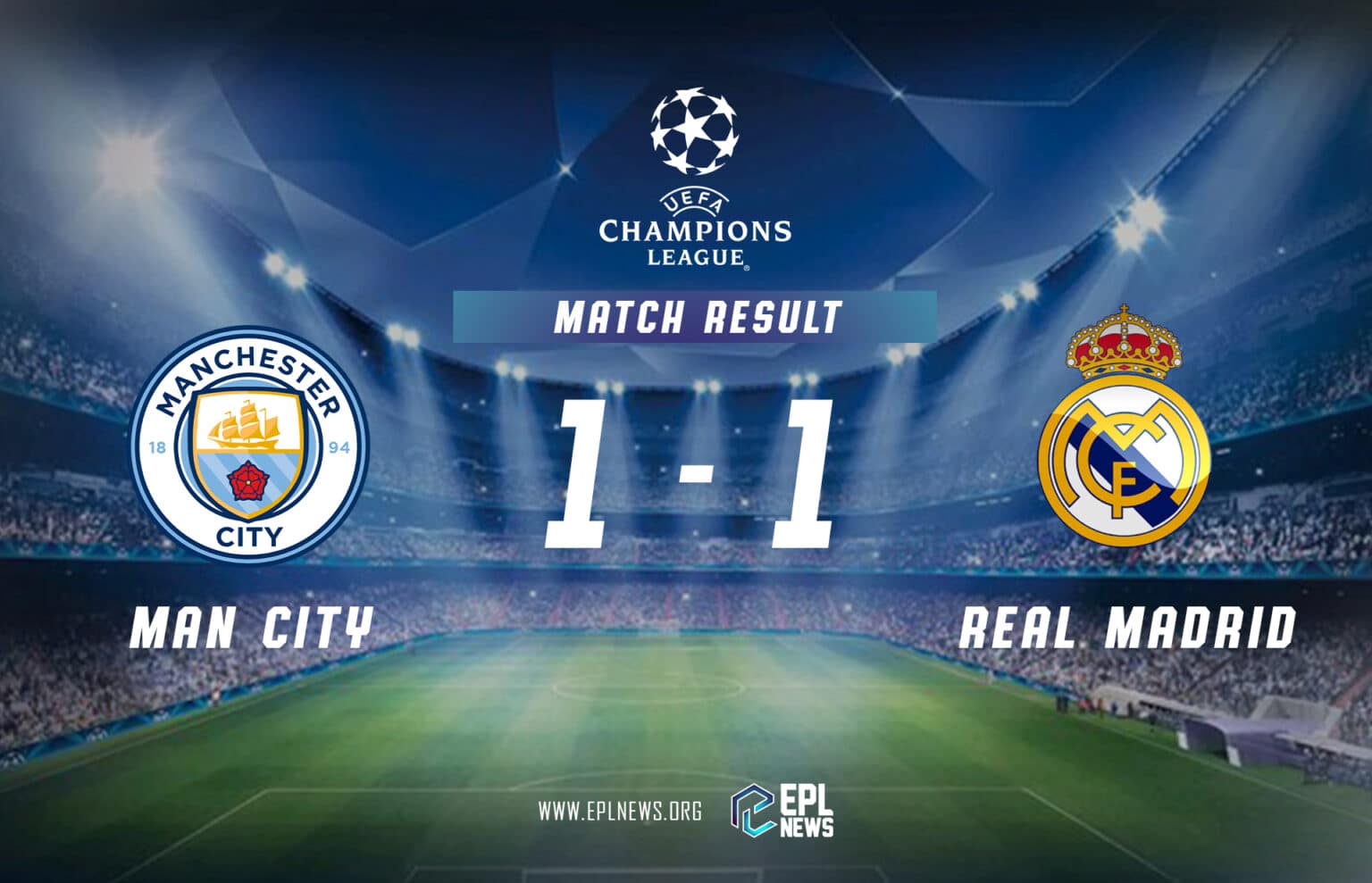 Laporan Manchester City lwn Real Madrid