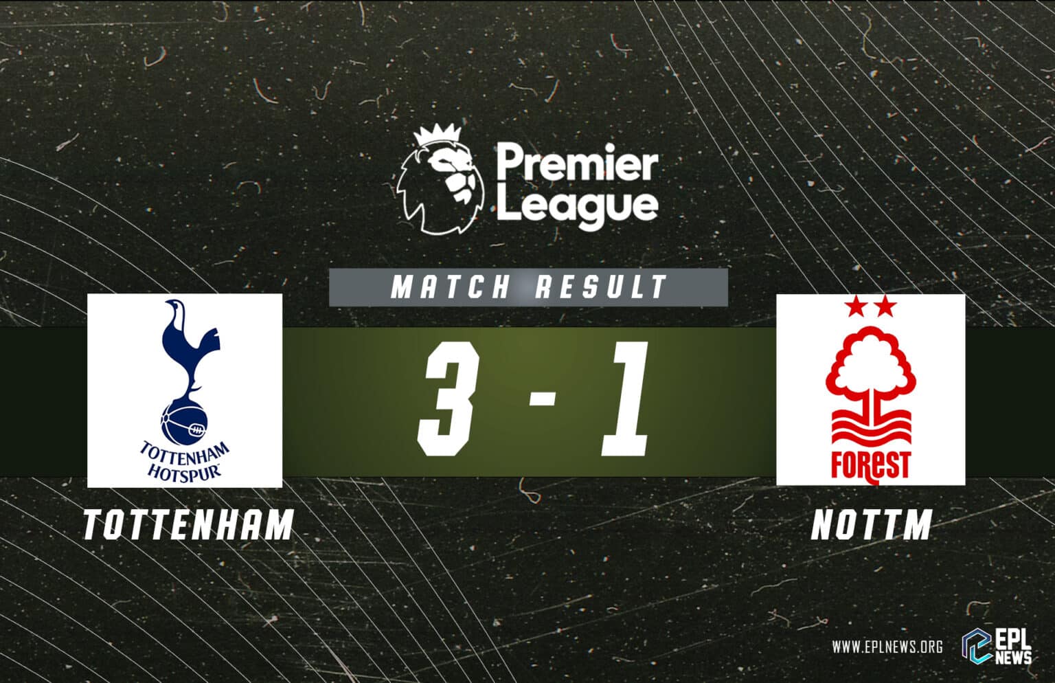 Laporan Tottenham vs Nottingham Forest