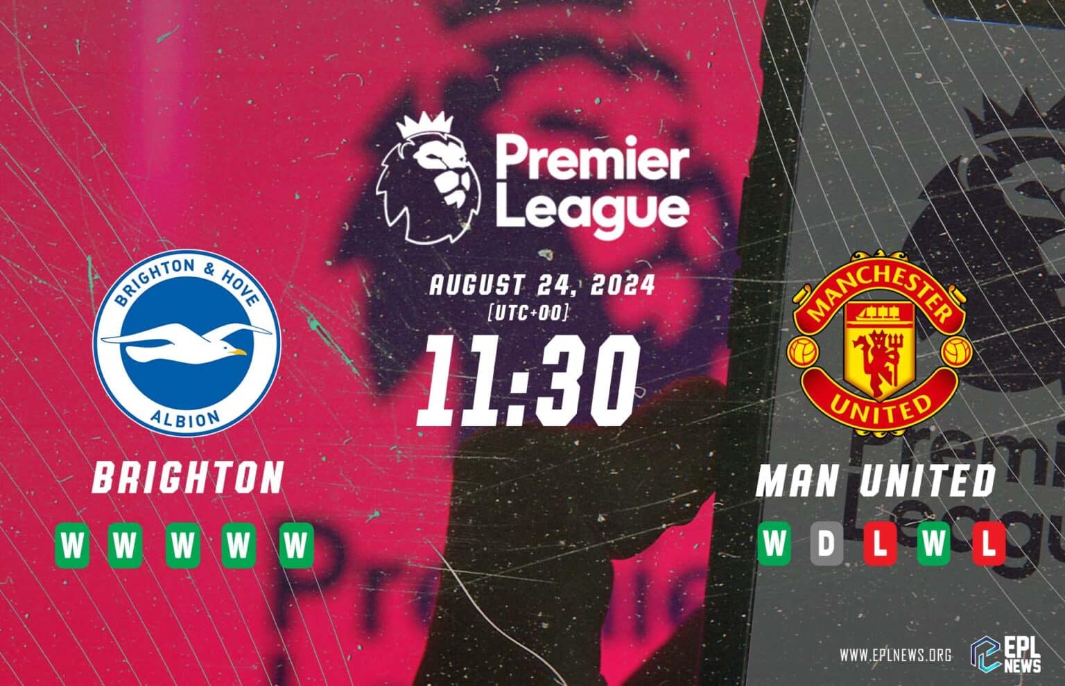 Pratonton Brighton lwn Manchester United