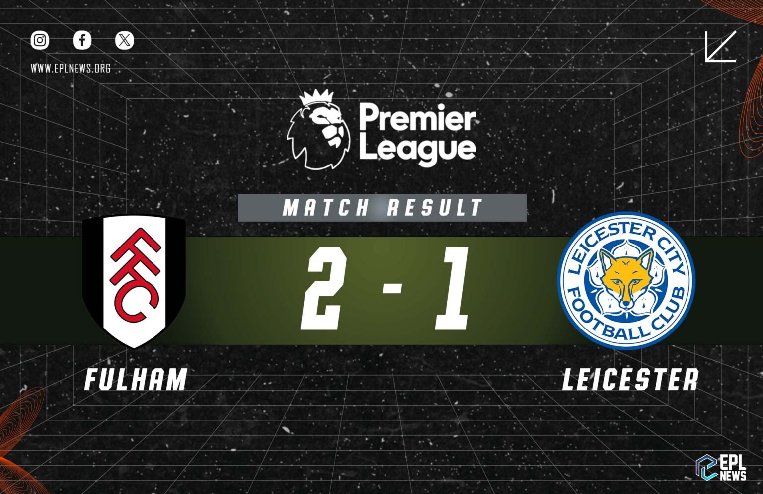 Laporan Fulham lwn Leicester