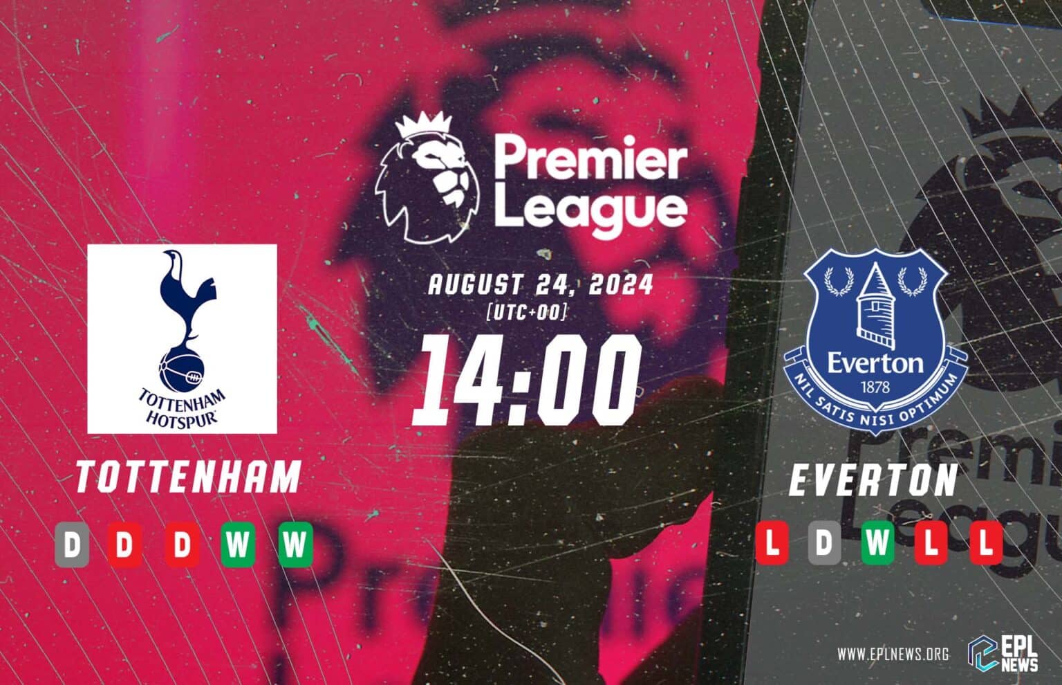 Pratonton Tottenham lwn Everton