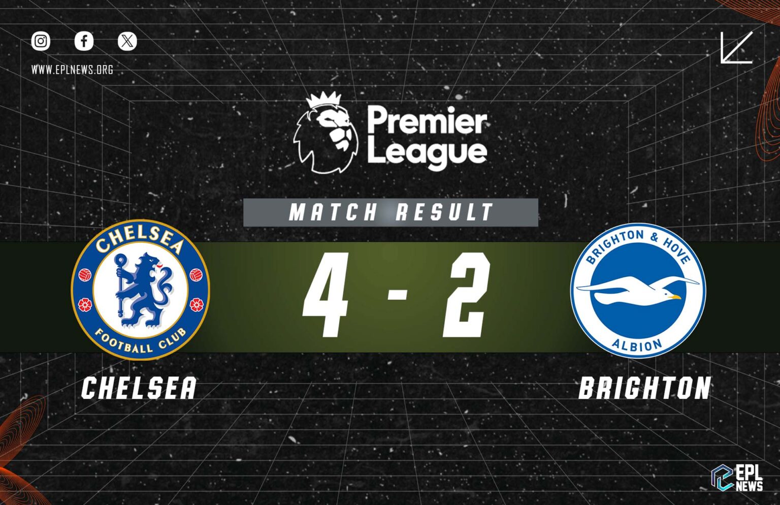 Laporan Chelsea lwn Brighton 4-2