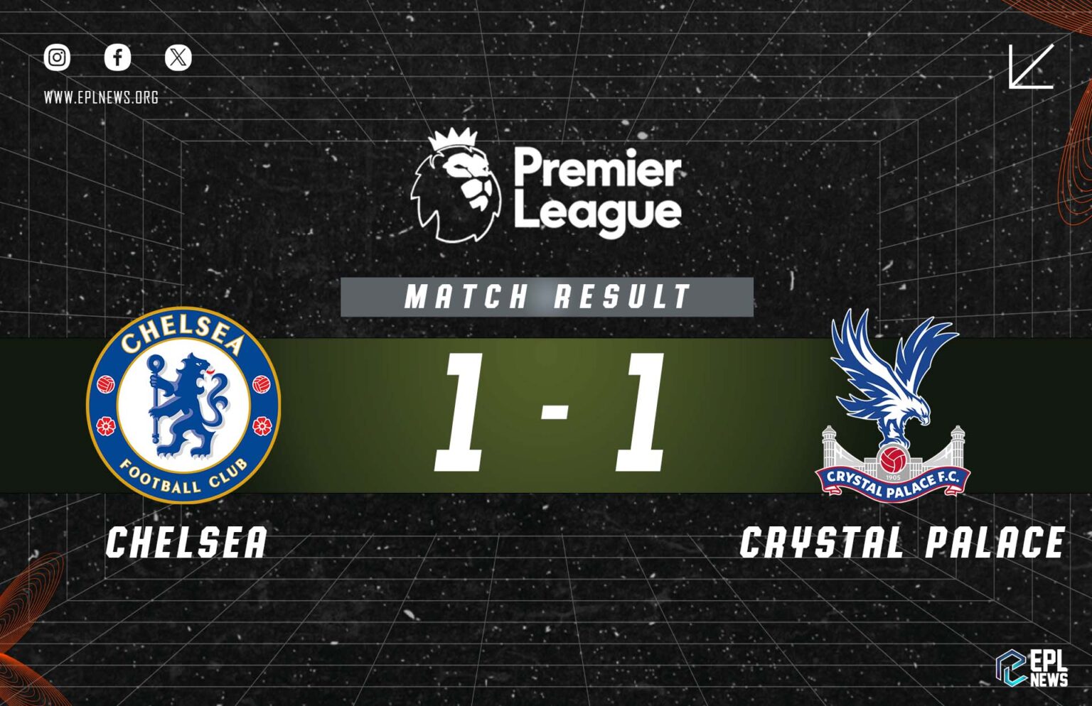 Laporan Chelsea lwn Crystal Palace