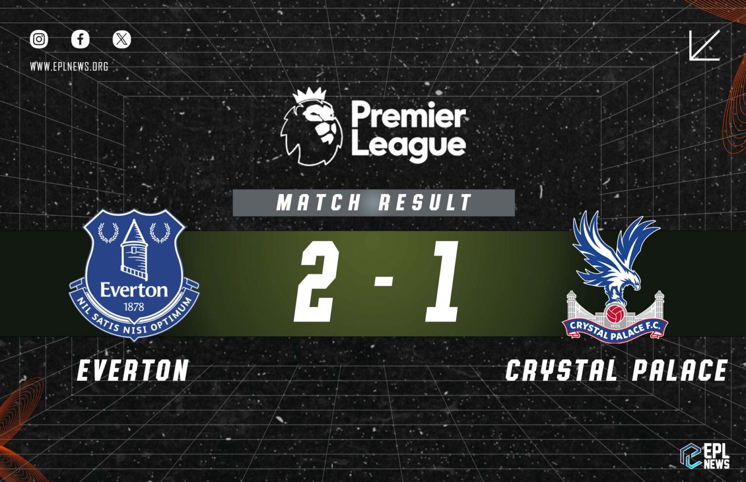 Laporan Everton lwn Crystal Palace 2-1