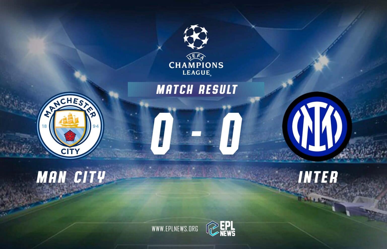 Laporan Manchester City lwn Inter Milan