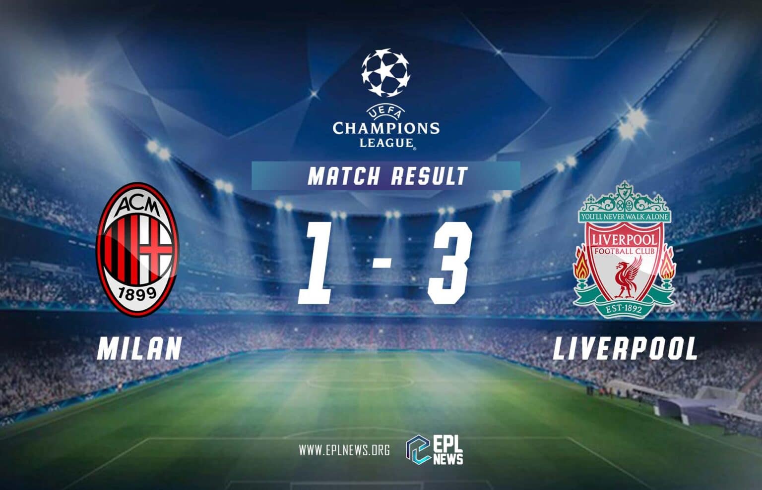 Laporan AC Milan lwn Liverpool