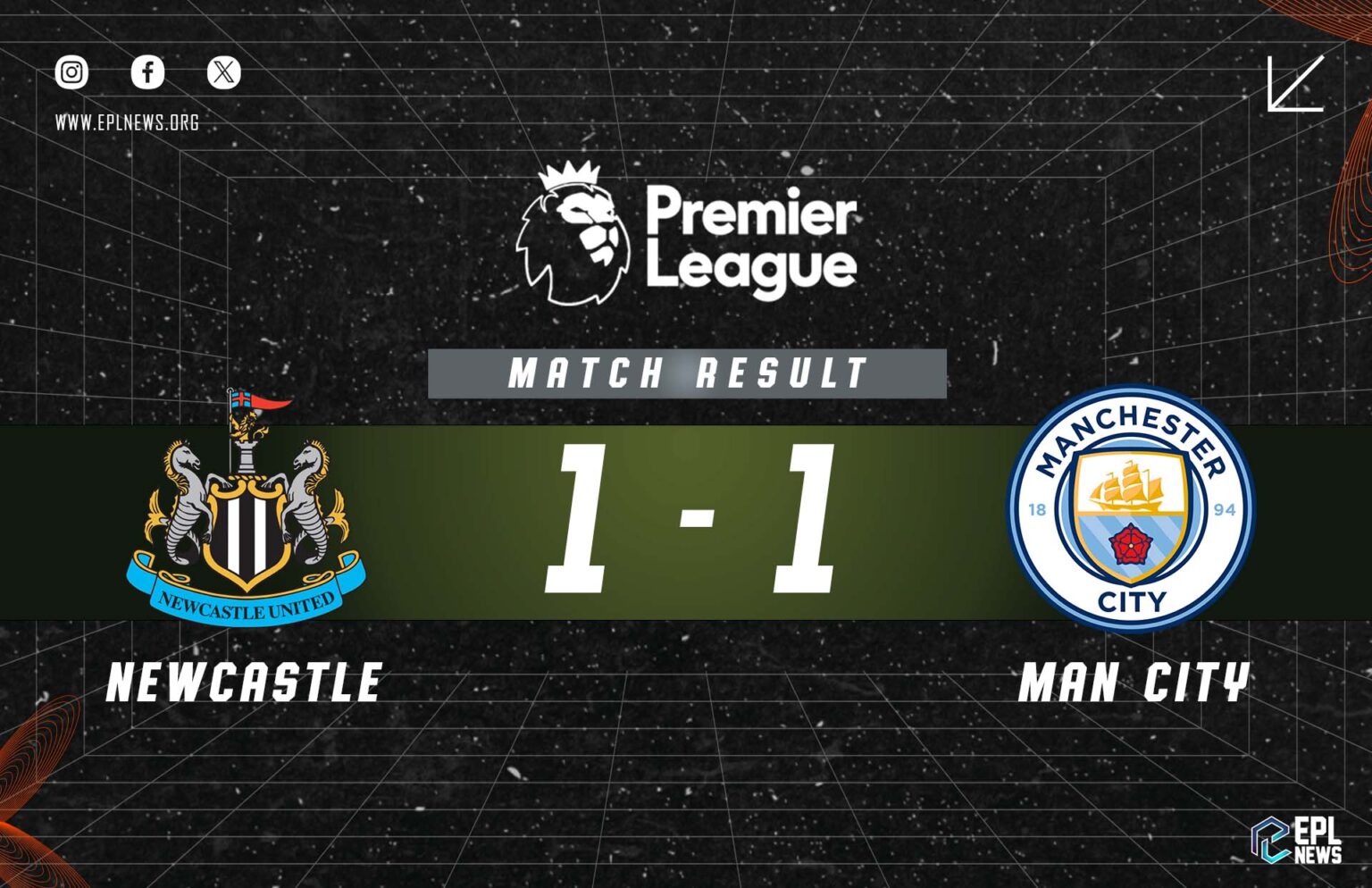 Laporan Newcastle vs Manchester City