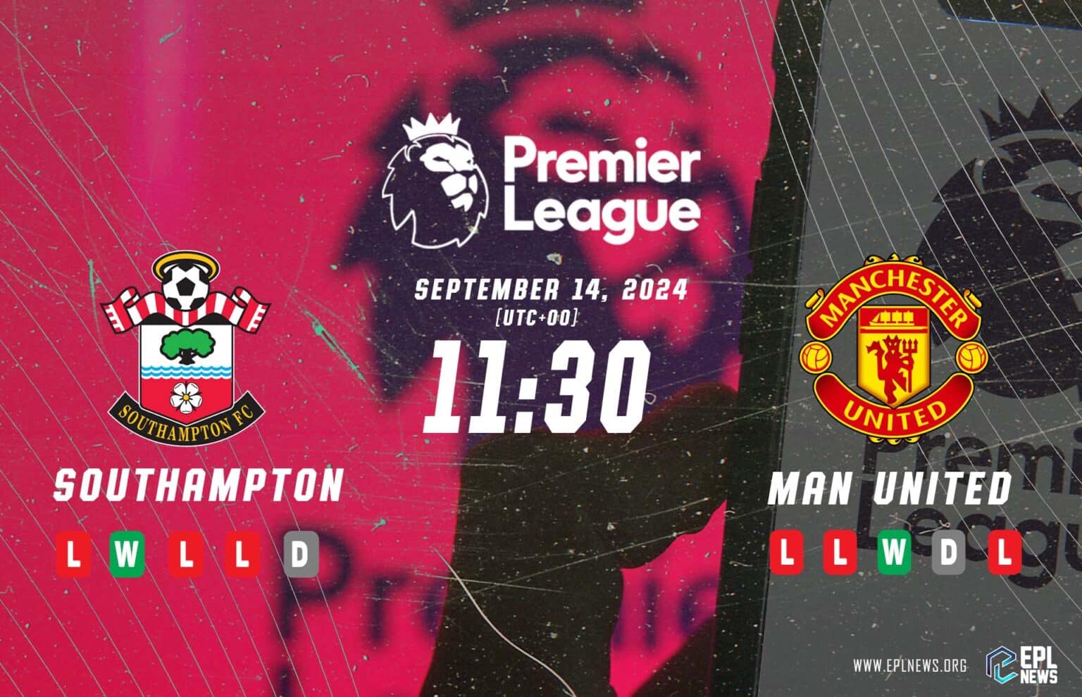 Pratonton Southampton lwn Manchester United