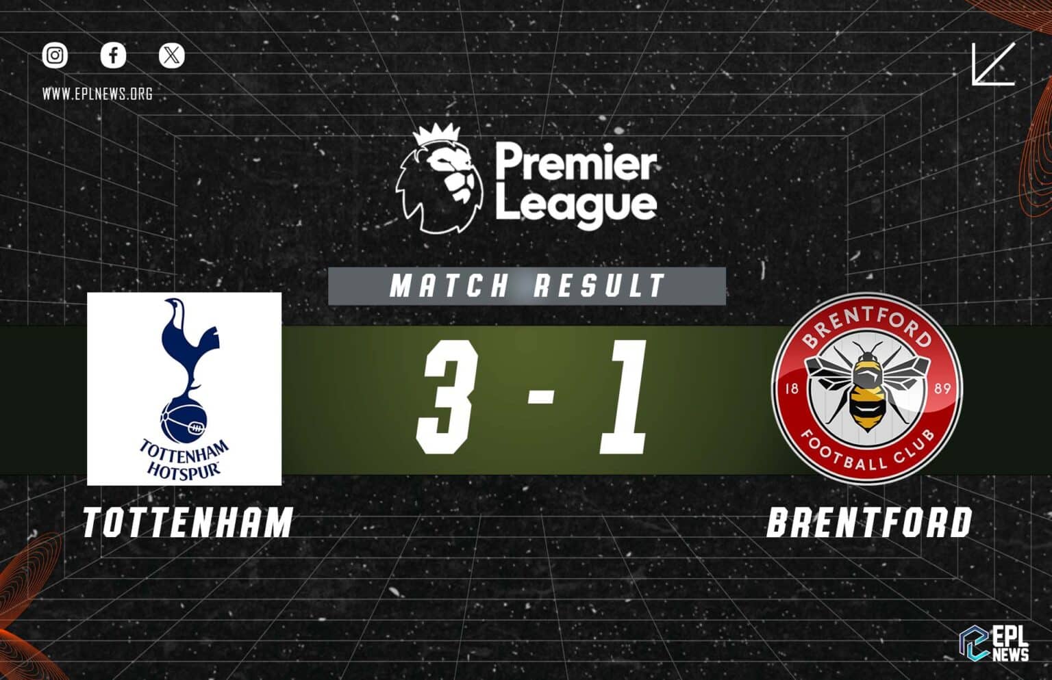 Laporan Tottenham lwn Brentford