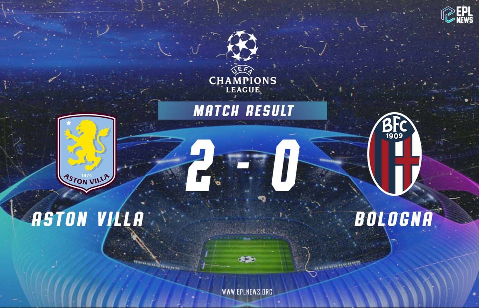 Laporan Aston Villa lwn Bologna 2-0