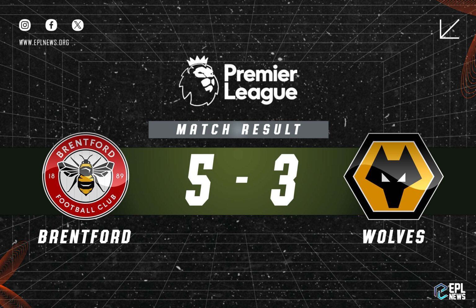 Laporan Brentford lwn Wolves 5-3