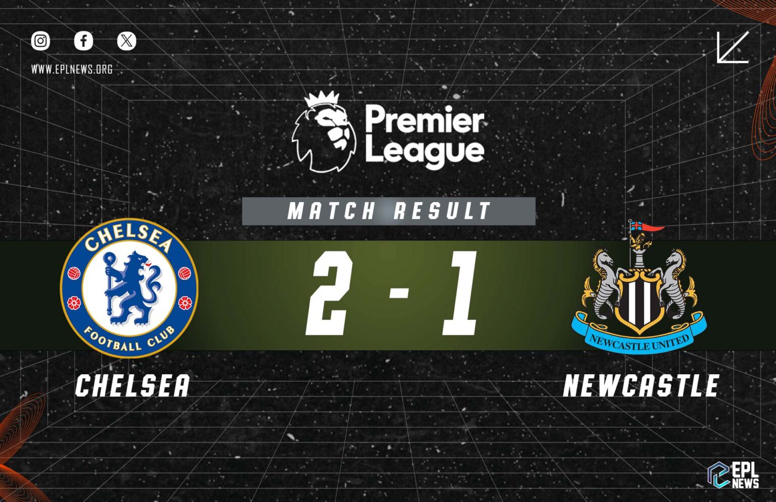 Laporan Chelsea lwn Newcastle 2-1