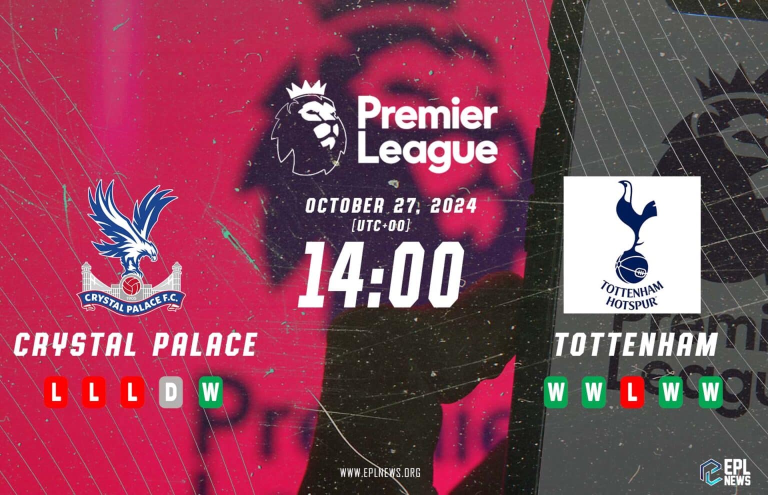 Crystal Palace lwn Tottenham Pratonton