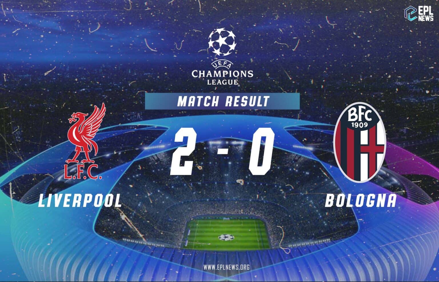 Laporan Liverpool lwn Bologna 2-0