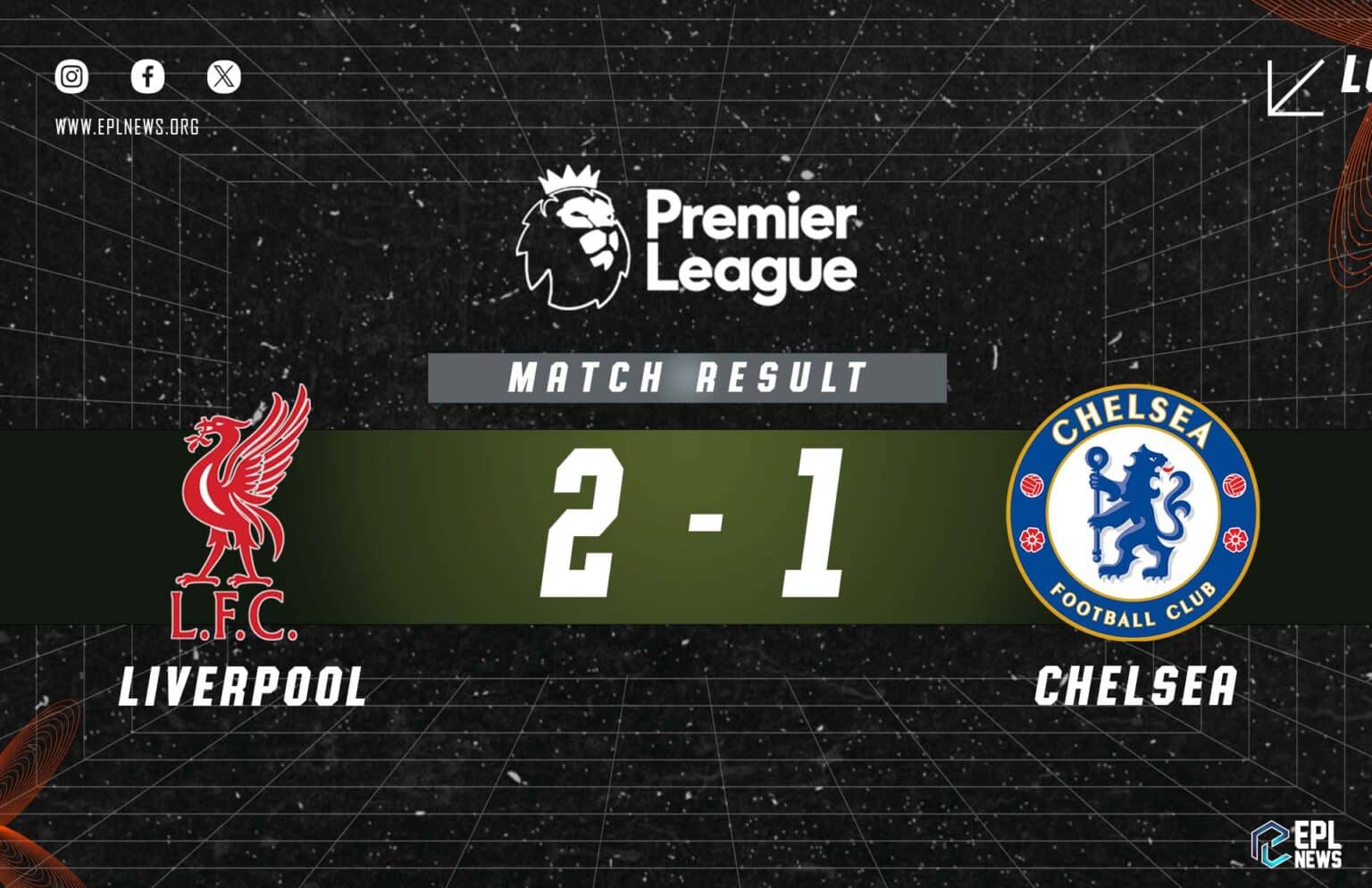 Laporan Liverpool lwn Chelsea 2-1