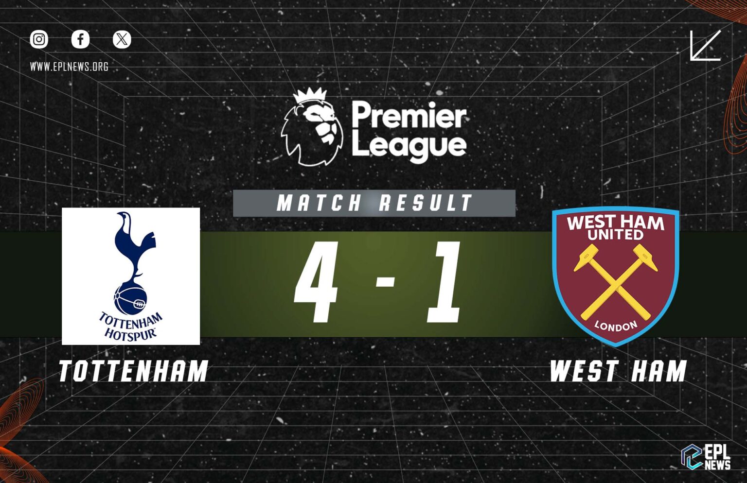 Laporan Tottenham vs West Ham 4-1