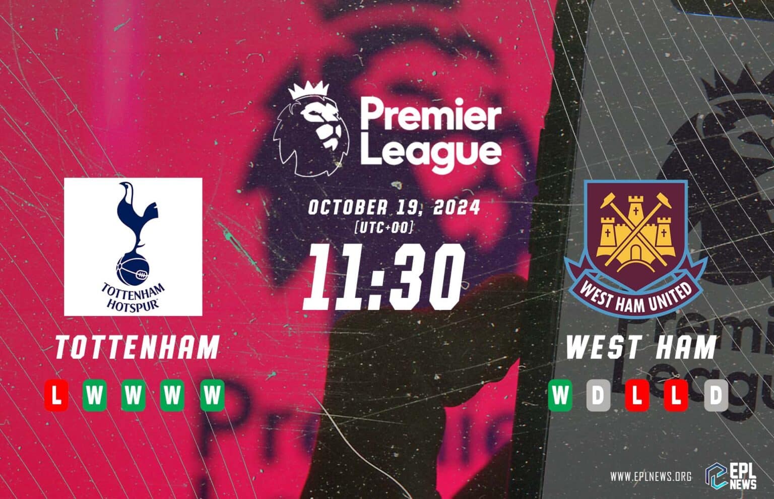 Pratonton Tottenham vs West Ham