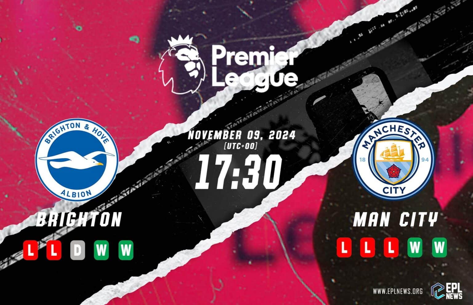 Pratonton Brighton lwn Manchester City