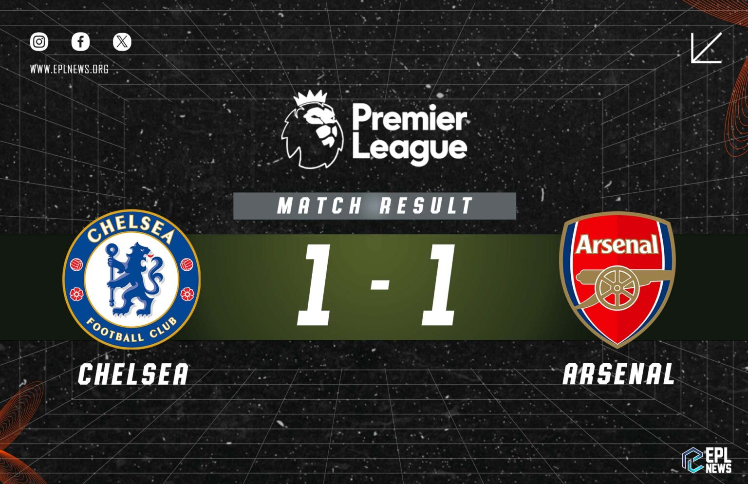 Laporan Chelsea lwn Arsenal 1-1