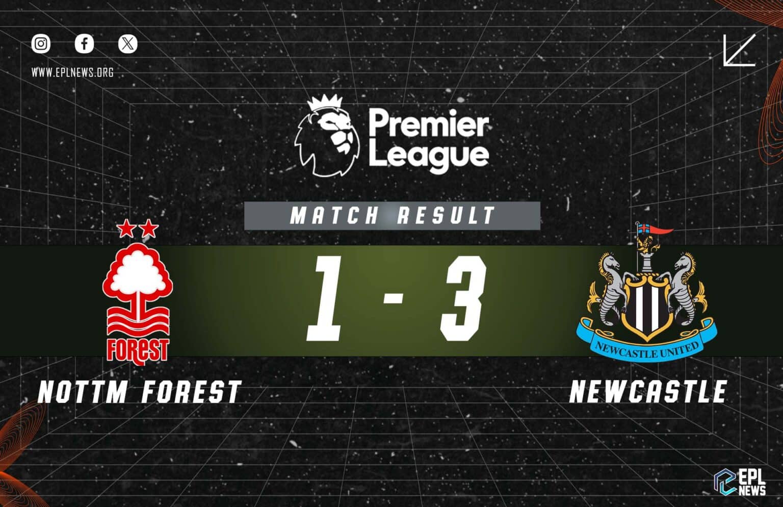 Laporan Nottingham Forest lwn Newcastle 1-3