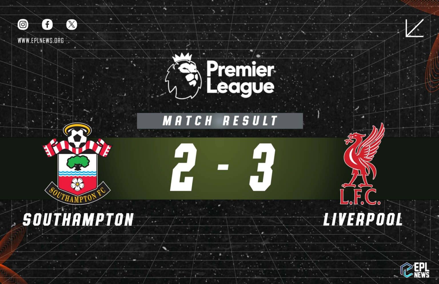 Laporan Southampton lwn Liverpool 2-3