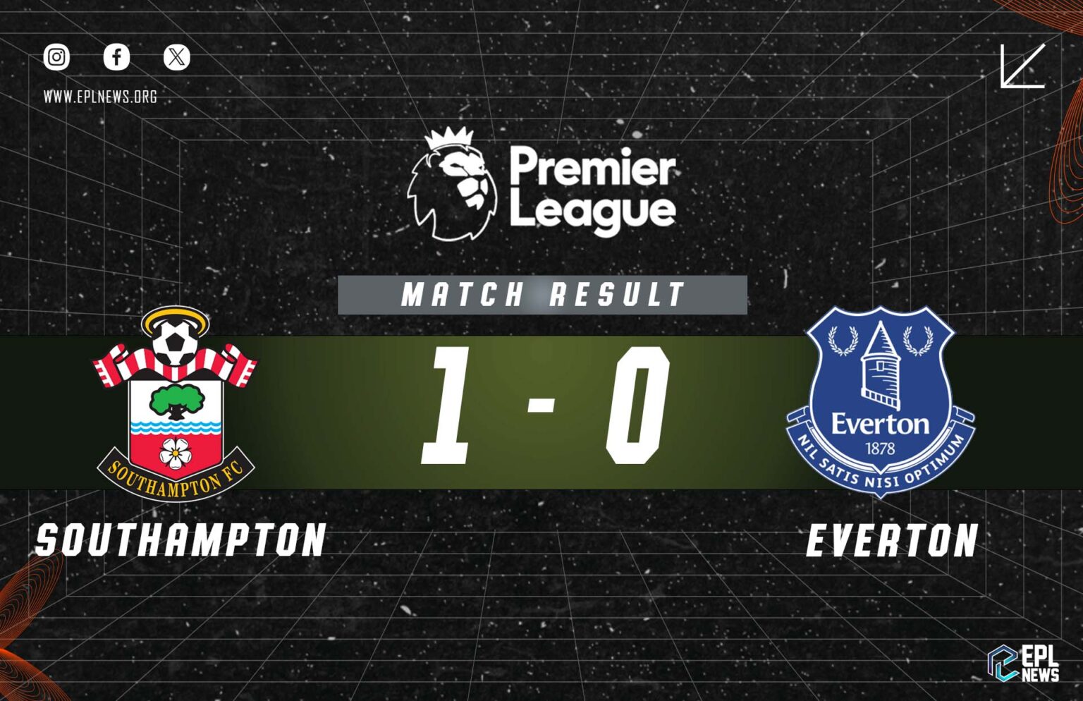 Laporan Southampton lwn Everton 1-0