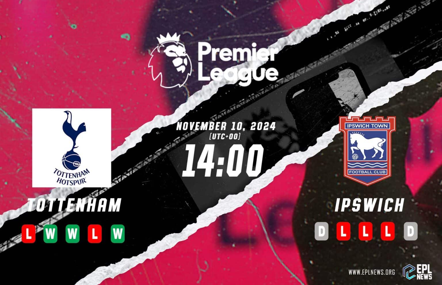 Pratonton Tottenham vs Ipswich