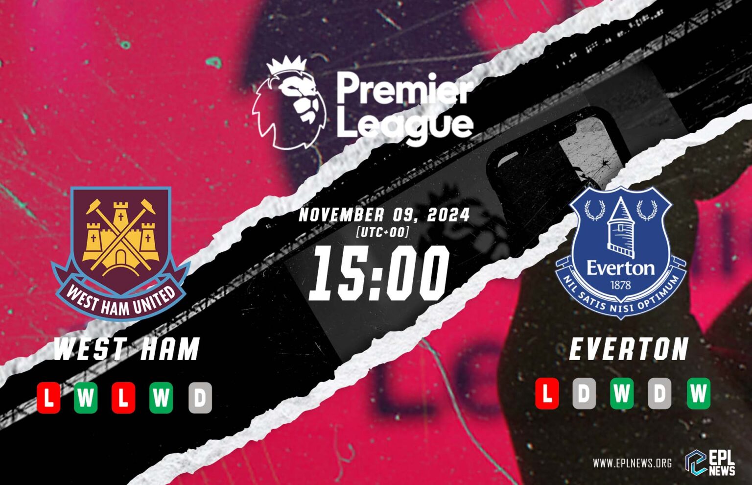 Pratonton West Ham lwn Everton