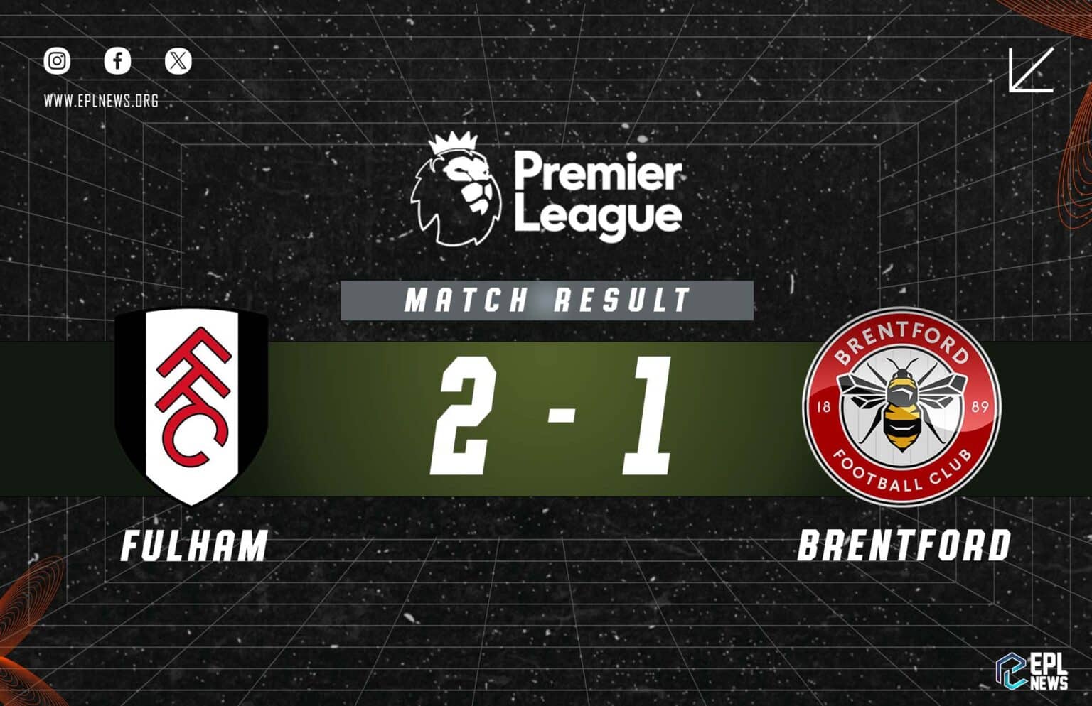 Laporan Fulham lwn Brentford 2-1