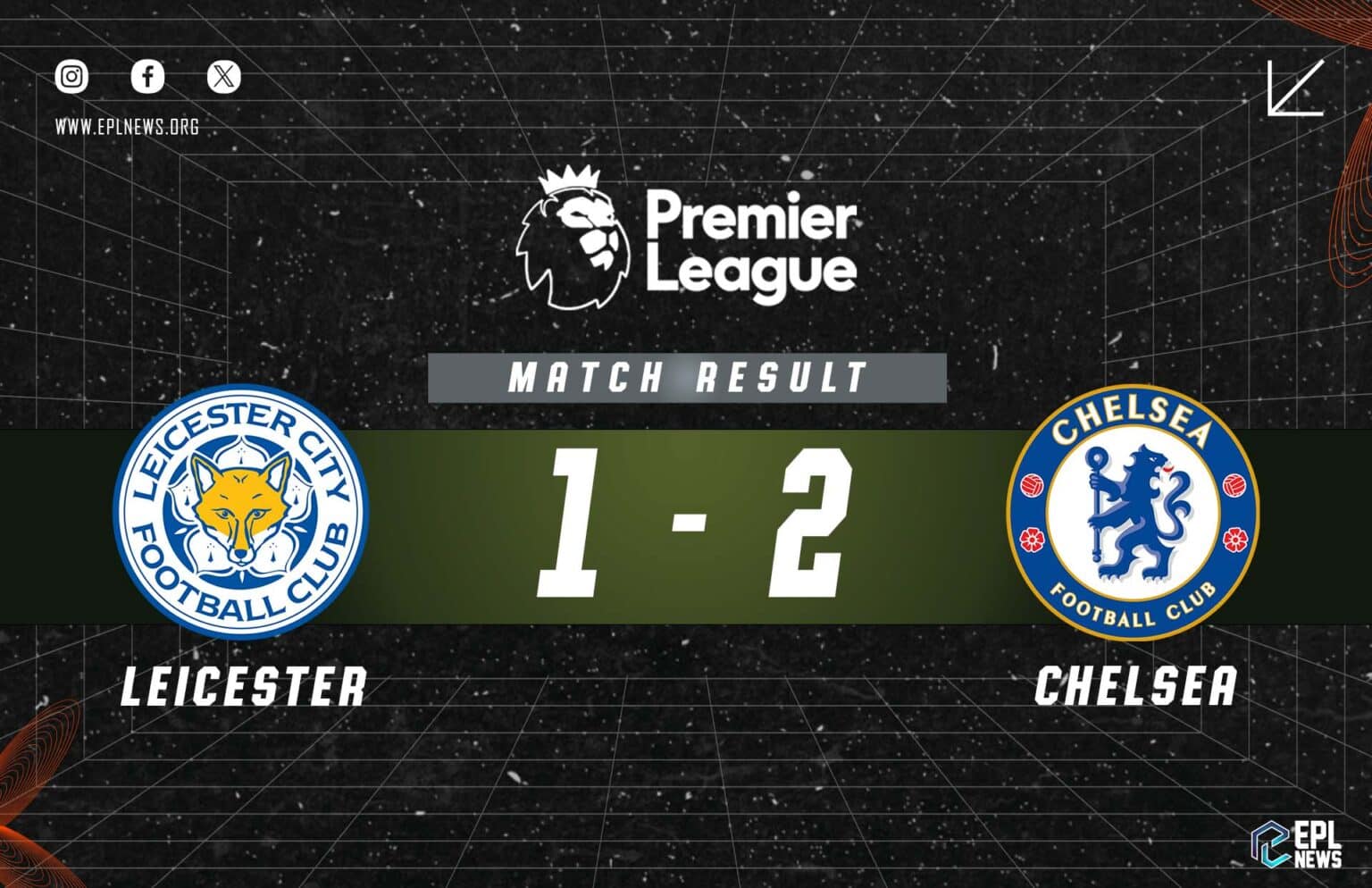 Laporan Leicester lwn Chelsea 1-2