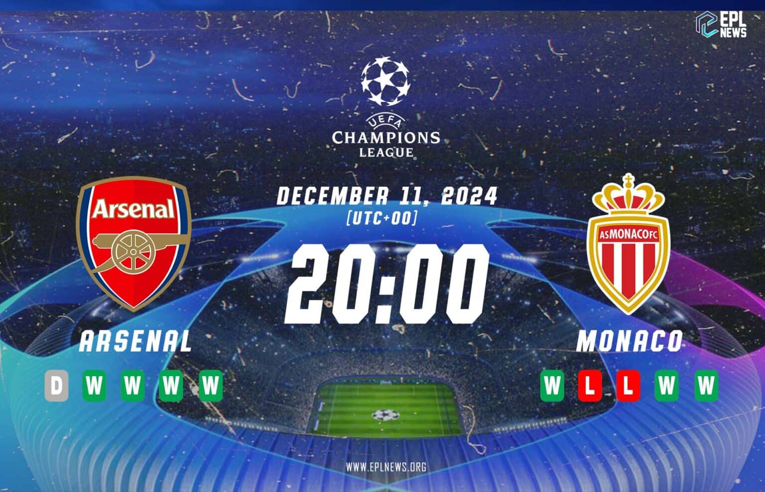 Pratonton Arsenal lwn Monaco