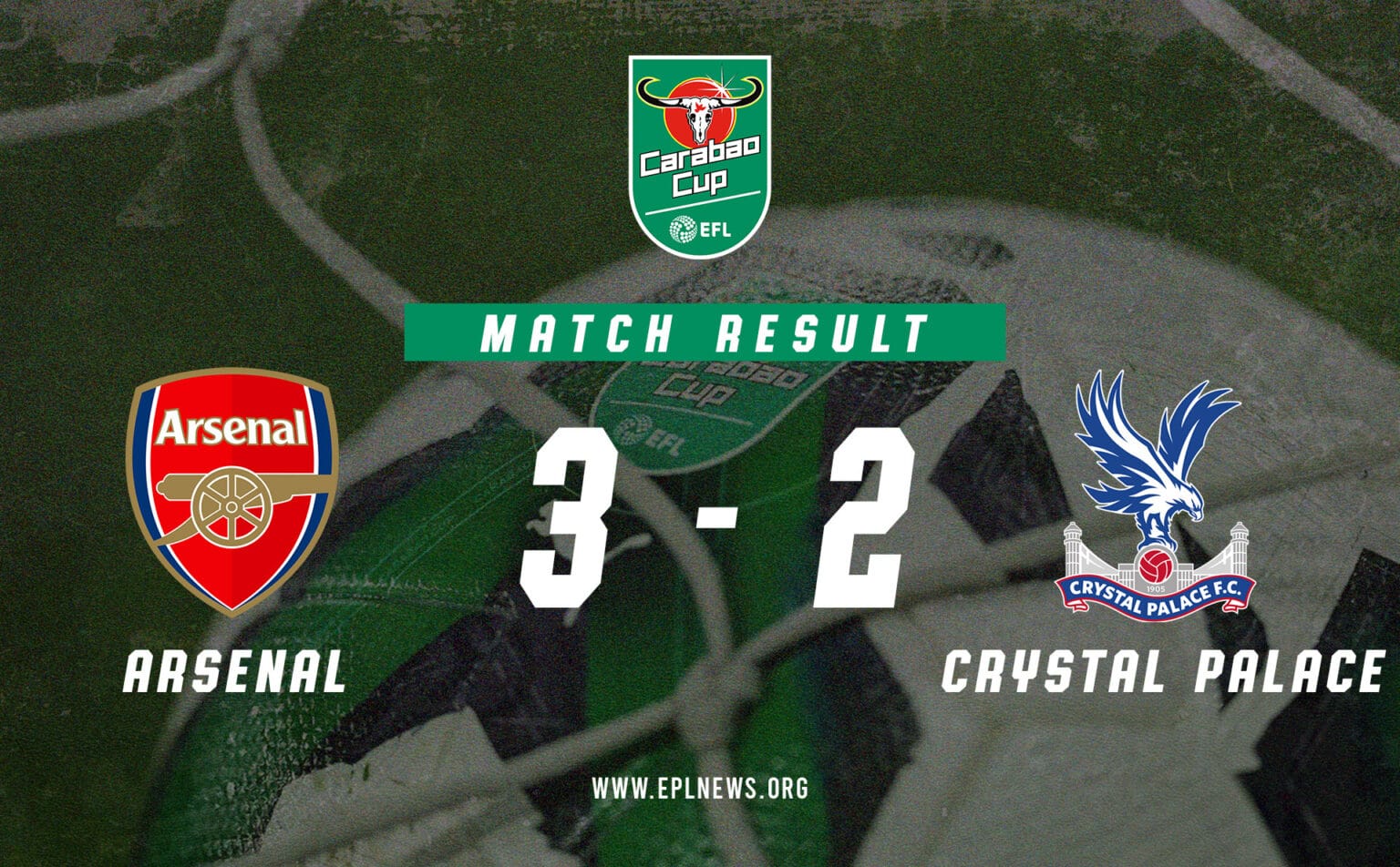 Laporan Piala EFL Arsenal lwn Crystal Palace 3-2