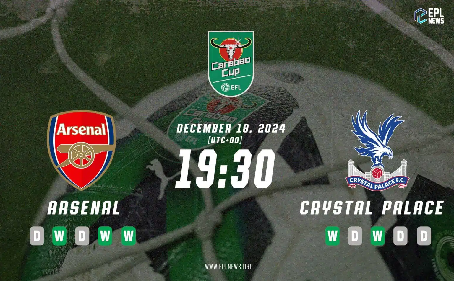 Arsenal lwn Crystal Palace Pratonton Piala EFL