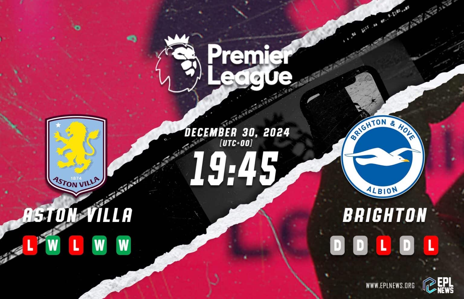 Pratonton Aston Villa lwn Brighton