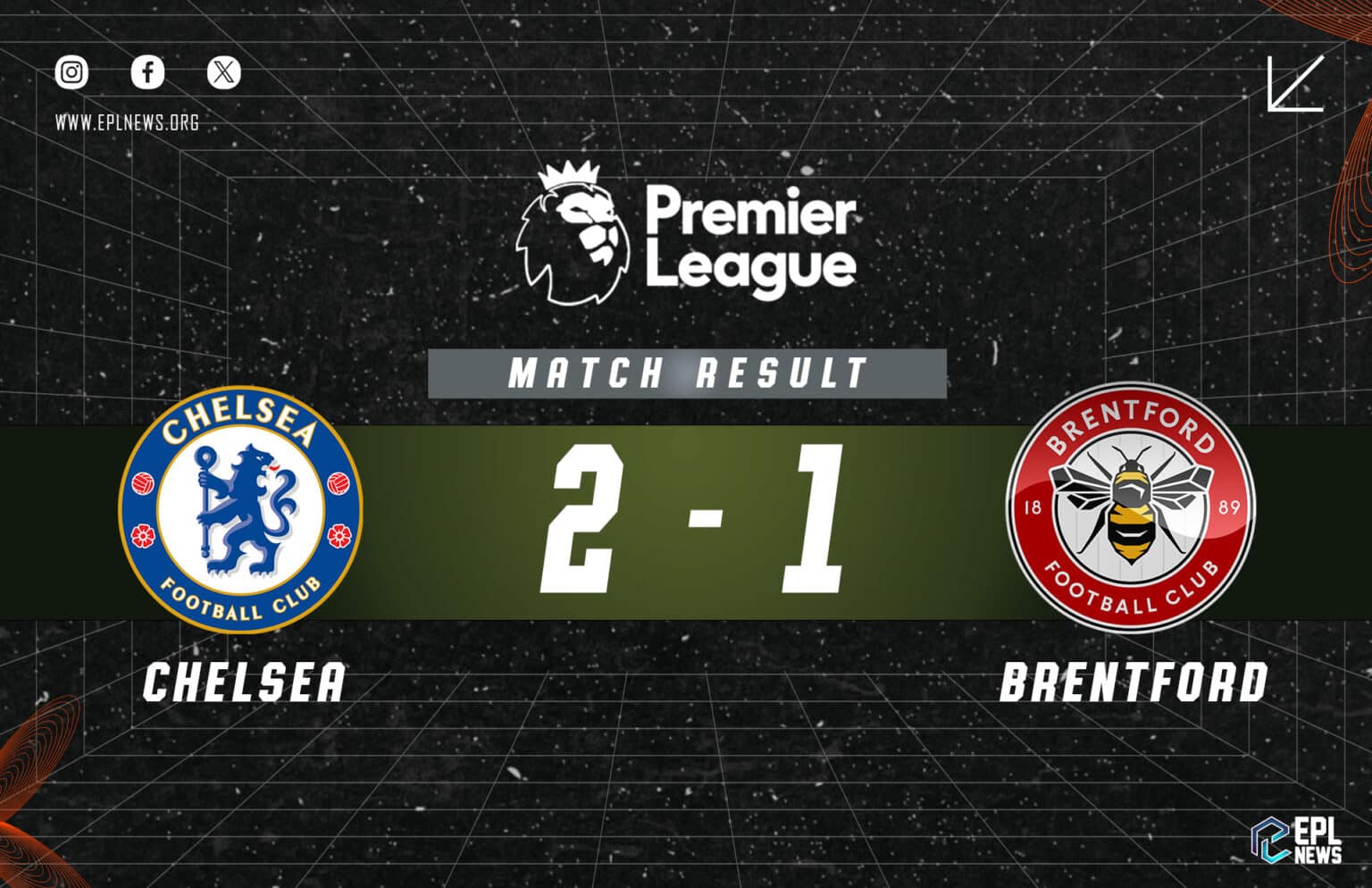 Laporan Chelsea lwn Brentford 2-1