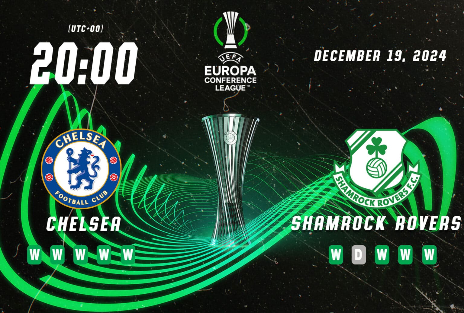 Pratonton Chelsea lwn Shamrock Rovers