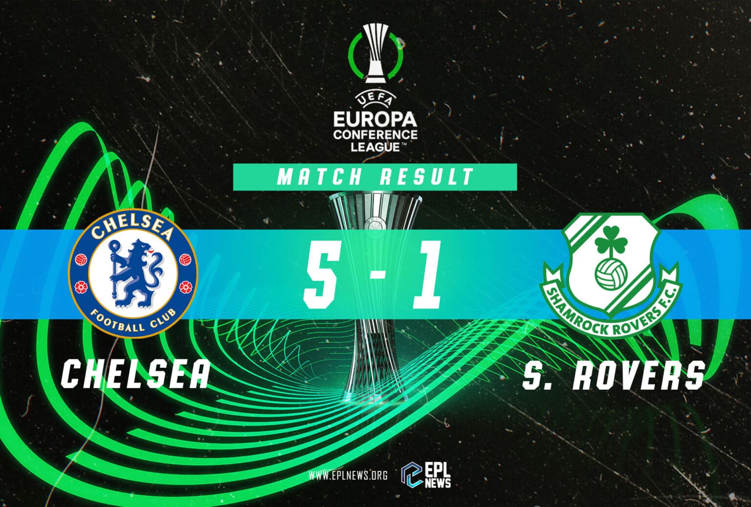 Laporan Chelsea lwn Shamrock Rovers 5-1