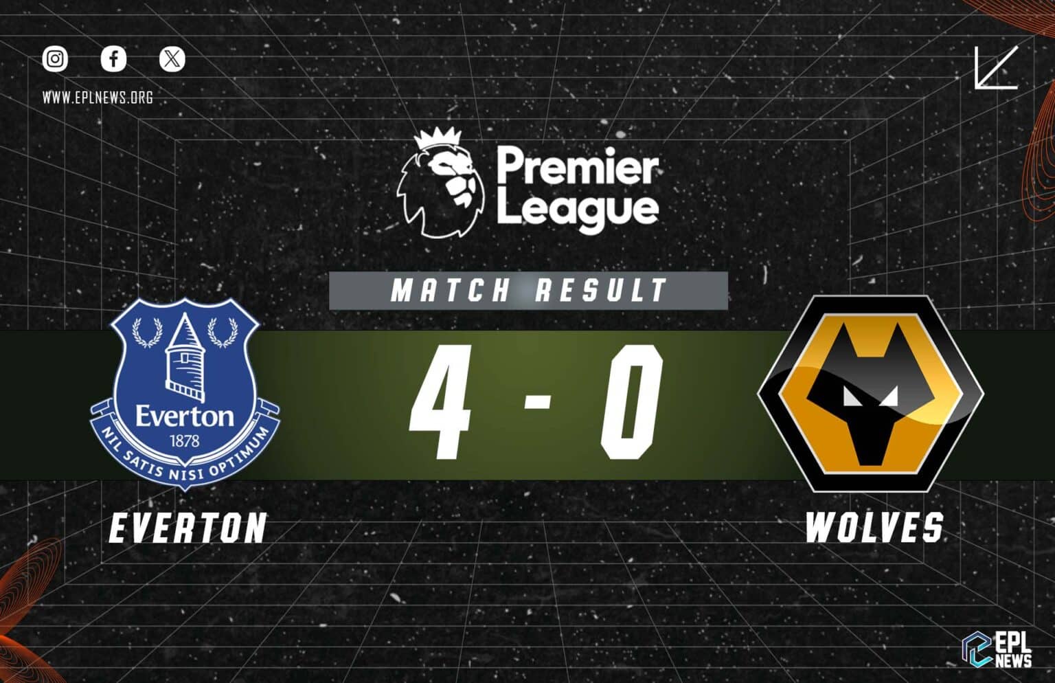 Laporan Everton vs Wolves 4-0