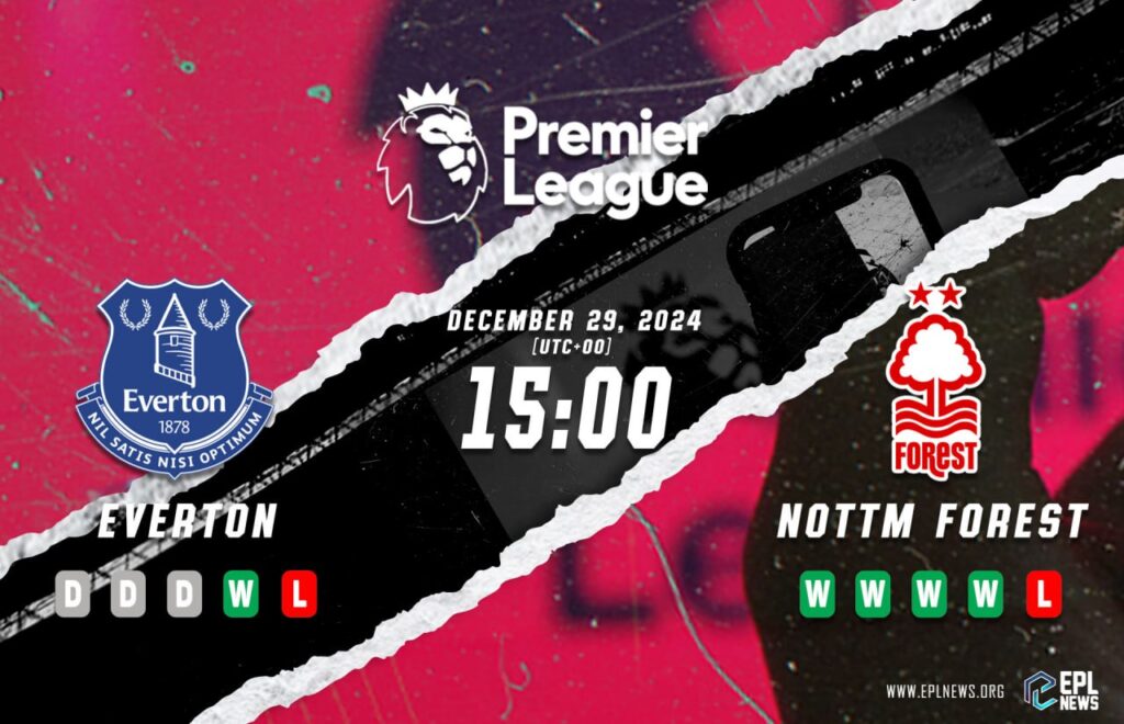 Pratonton Everton lwn Nottingham