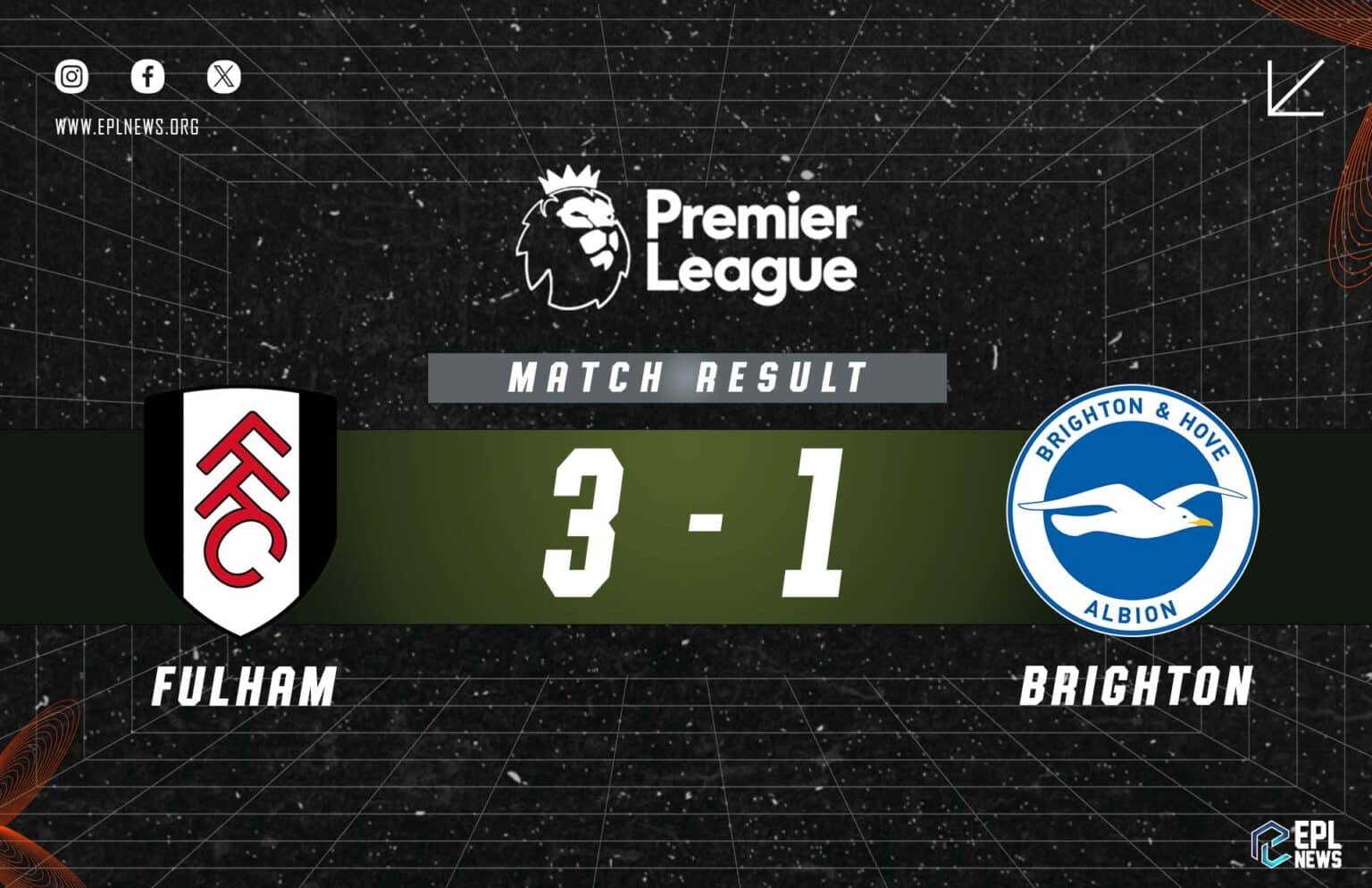 Laporan Fulham lwn Brighton 3-1