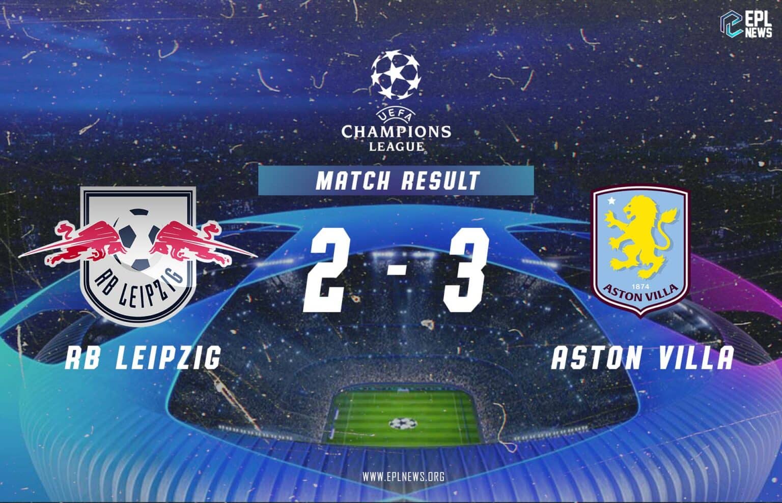 Laporan RB Leipzig lwn Aston Villa 2-3