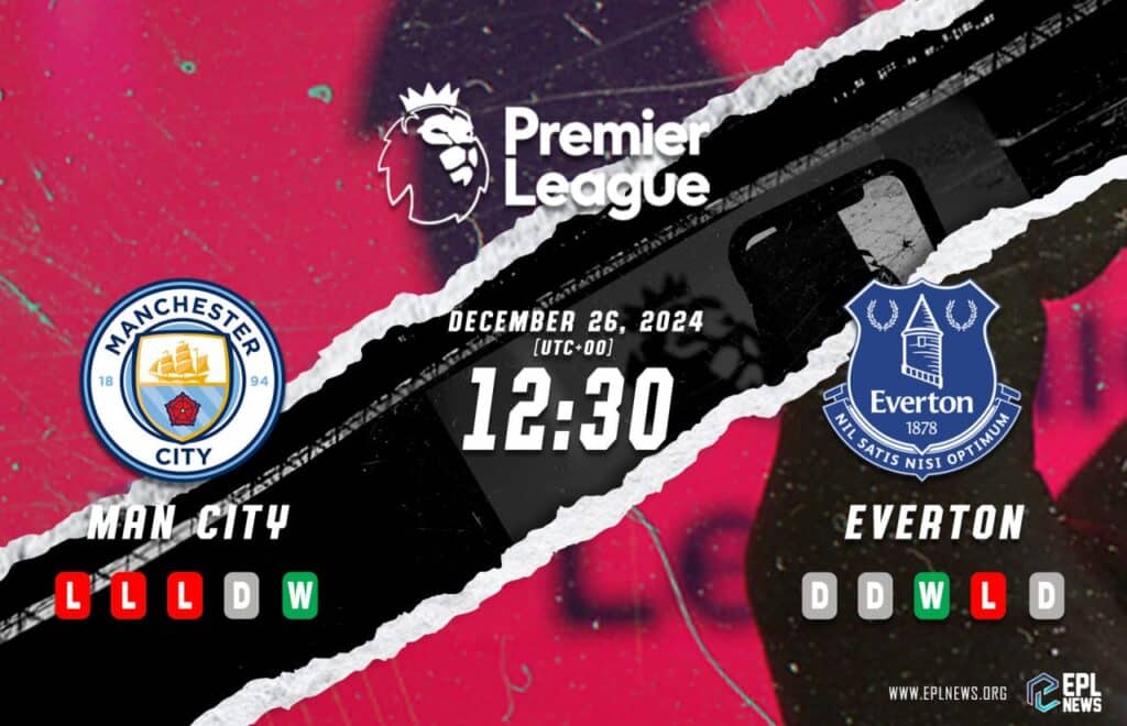 Pratonton Manchester City lwn Everton