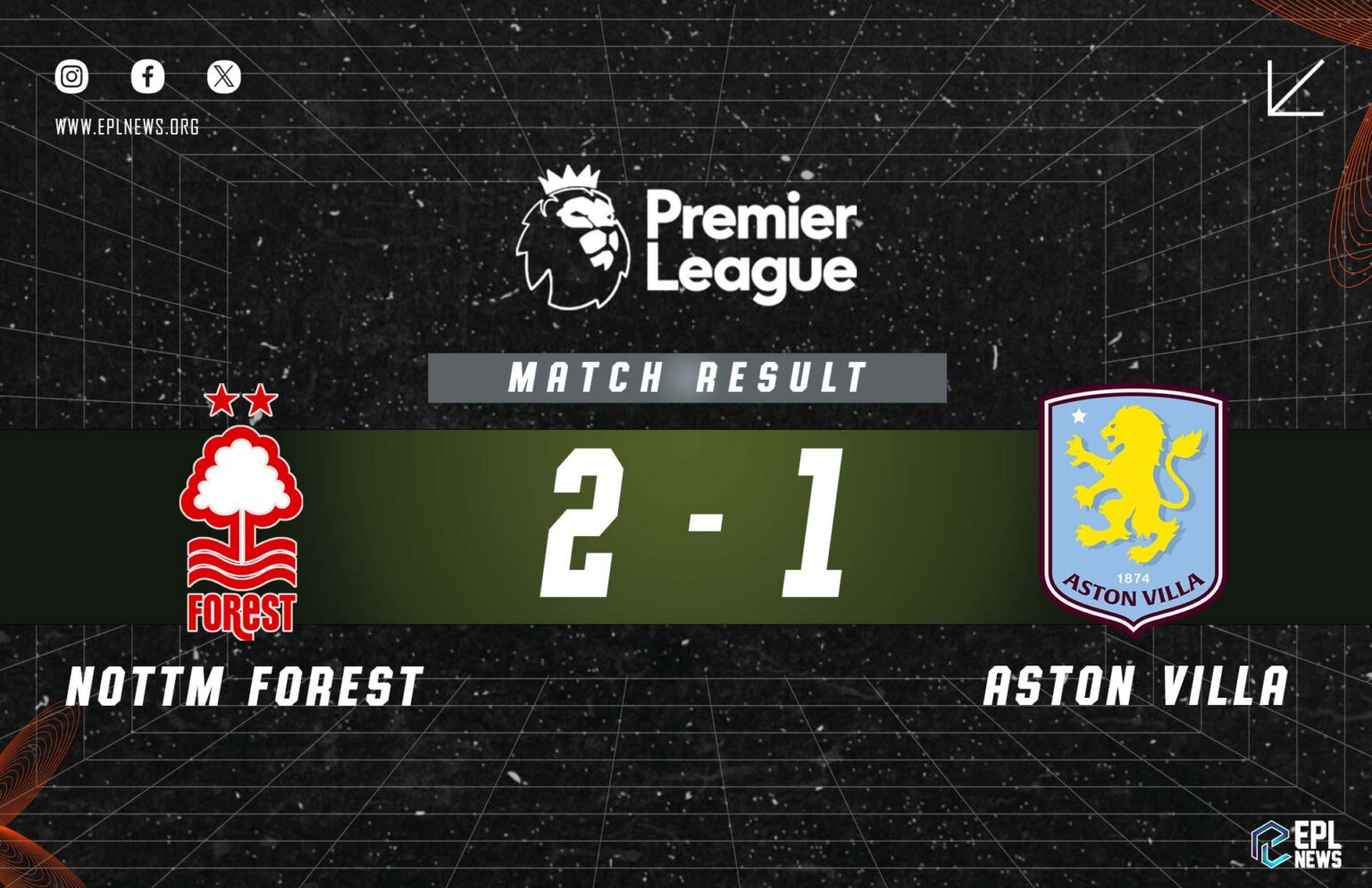 Laporan Nottingham Forest lwn Aston Villa 2-1