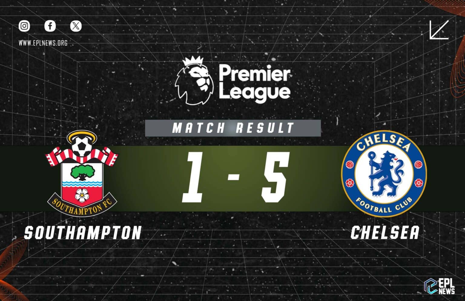 Laporan Southampton lwn Chelsea 1-5