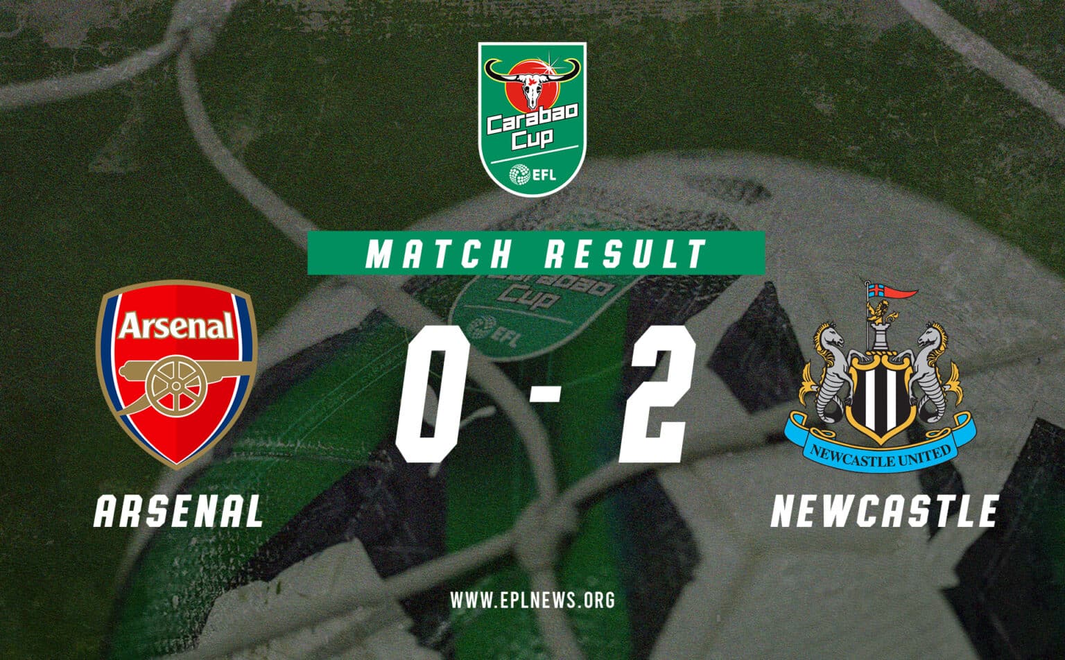 Laporan Piala EFL Arsenal lwn Newcastle 0-2