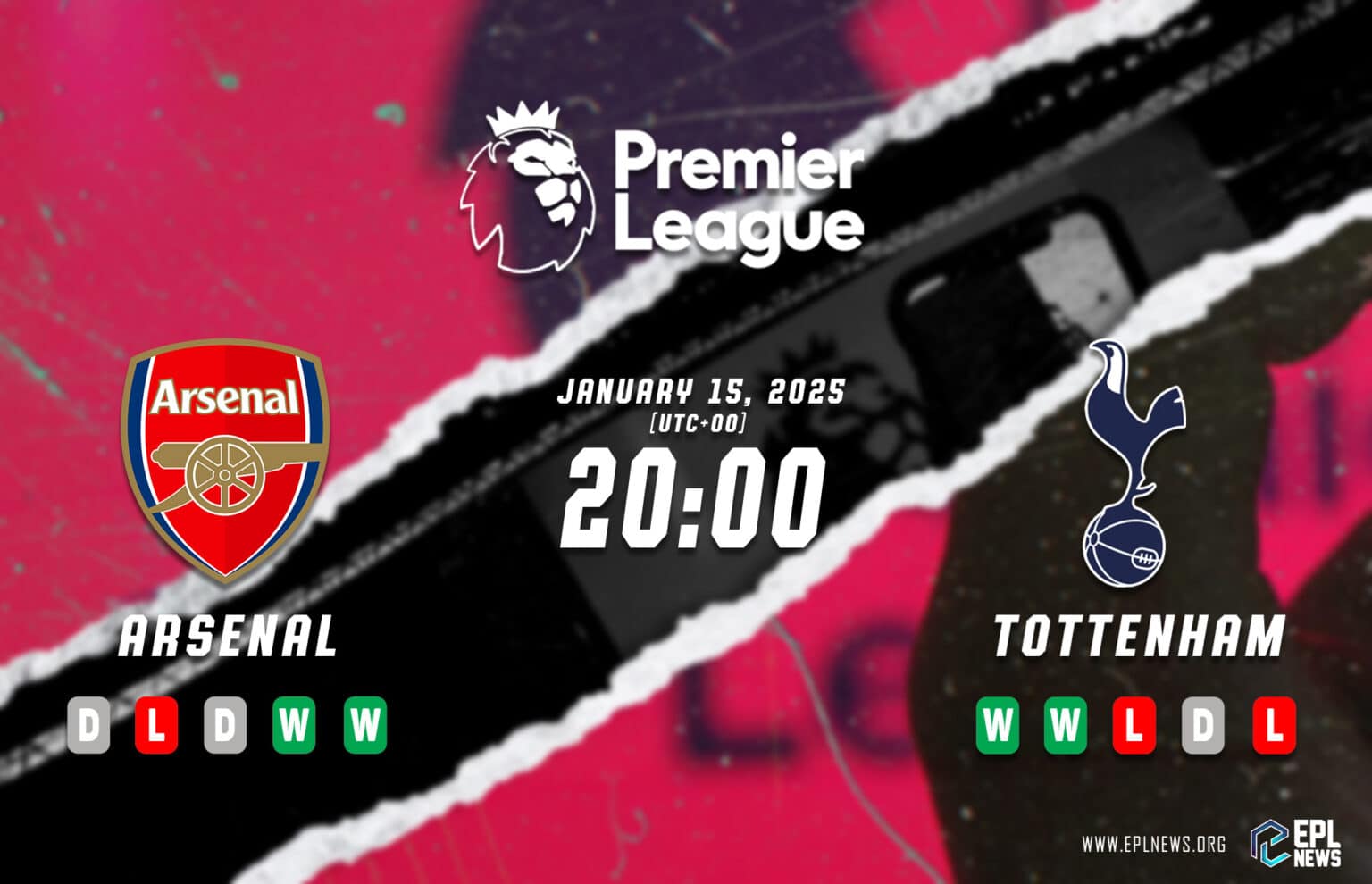 Arsenal lwn Tottenham Pratonton